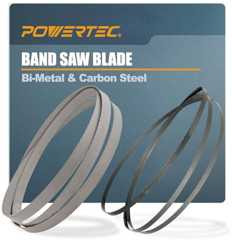 POWERTEC Surtido de hojas de sierra de cinta de 59-1/2 pulgadas para carpintería y corte de metales no ferrosos, hojas de sierra de cinta para Wen 3959, Craftsman, Porter-Cable, Ryobi, Delta, B&D y