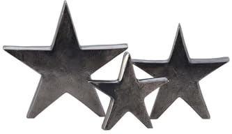 EGLO LIVING Deko Stern Baliguian, stehender Weihnachtsstern | Weihnachtsdeko Fensterbank, Tischdeko Weihnachten aus Metall in Nickel-antik, 20,5 x 20 cm