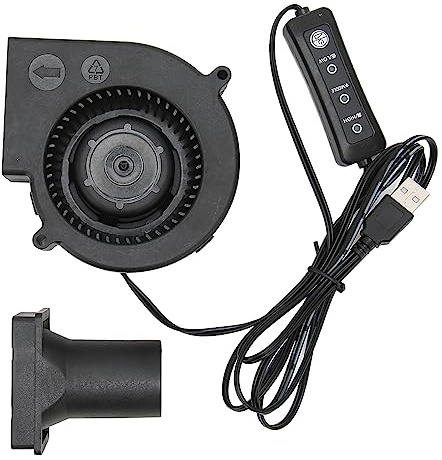 Pissente Gebläse USB-Gebläse, 3,8-Zoll-Modus DC 5 V Bürstenlos 3800 U/min 22 CFM Computer-Lüfter mit 3 Geschwindigkeitsregelung Hochleistungs-Computer-Lüfter für PC-Elektronik 3D-Drucker