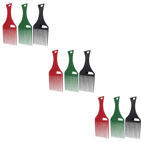 MAGICLULU 9 Piezas peine de cabeza de aceite peine de despedida tenedor de peluquería de plástico peluca rizada s recoger herramienta de peinado