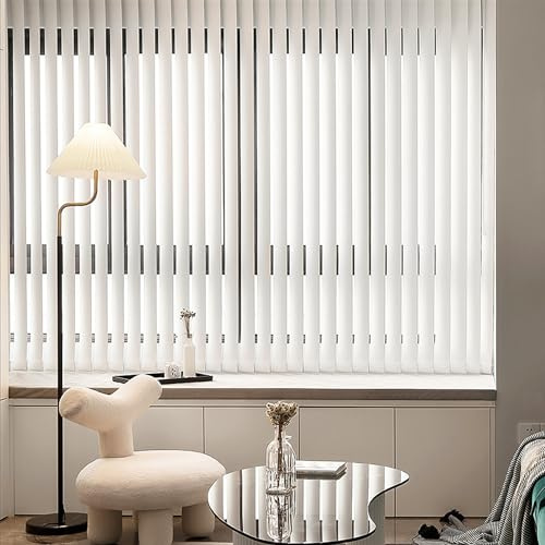Persianas Verticales,Cortina Lamas Verticales Translúcida para Ventana,Listones de 9.8 cm,Estores de Filtrado de luz para la Oficina o el Hogar,Tamaño Personalizado,Ancho x Alto (110cm x 150cm)