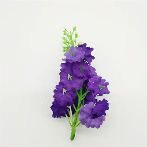 GeRRiT Flores artificiales de jacinto violeta para decoración de otoño, hogar, boda, decoración de pared, color morado