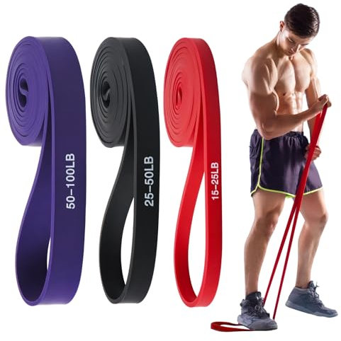 JATEKA Resistance Bands, 100% Latex Widerstandsbänder, Fitnessbänder Trainingsbänder Widerstandsbänder Krafttraining für Muskelaufbau, Yoga, Pilates, Crossfit