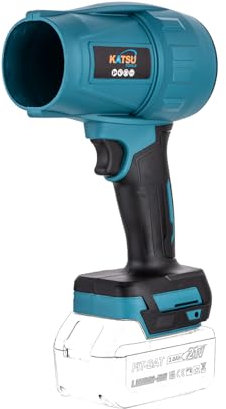 KATSU FIT-BAT Soffiatore d'Aria a Batteria Compatto Turbo Soffiatore per Foglie e Polvere di Grandi Volumi per Edilizia, Cura del Prato di Casa, Pulizia della Neve e dell'Auto