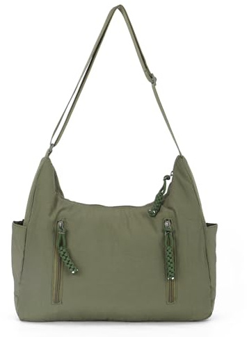 EVEOUT Borsa a tracolla in Nylon da Donna Grande Capacità Borse a spalla Leggero Borsa Messenger Nylon per Lavoro Viaggio Vacanza Università