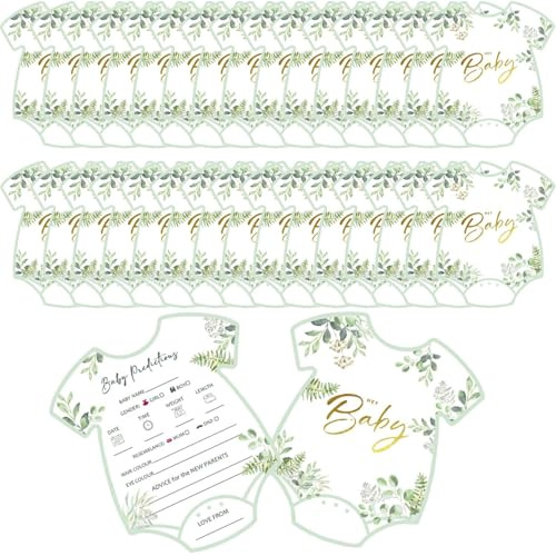 1 Pack of 30 Double-Sided Baby Shower Prediction & Advice Cards, Sage Green | Baby prediction, advice and Love From spaces help guests join shower games, table activities and keepsake memories.