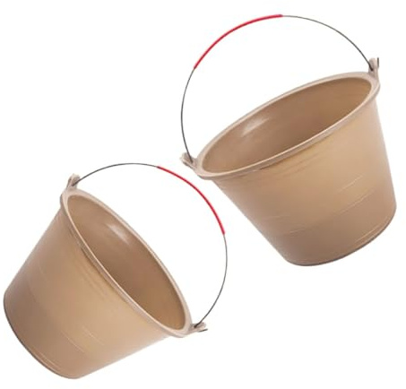 IWOWHERO 2pièces Seau à Ciment Robuste avec Poignée Seau De Mélange Multi-usages pour Chantiers pour Constructions Et Travaux Extérieurs