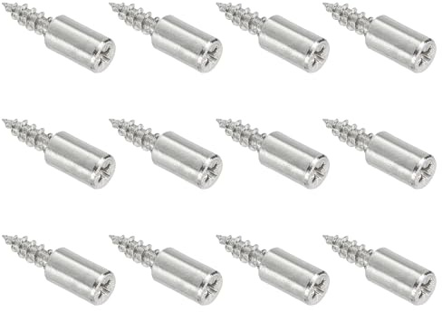 QUARKZMAN 12 Stück Regalbodenträger Bodenträger Regalstifte Silber | selbstschneidende Schrauben, Für Möbel Schränke Kleiderschränke Bücherregale Weinkühler