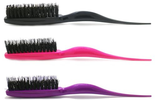 DRESSOOS Set Di Spazzole in Setola Da 4 Pezzi Spazzola Per Cotonare I Impugnatura Ergonomica Protezione Del Cuoio Capelluto Comoda Da Trasportare Casuale