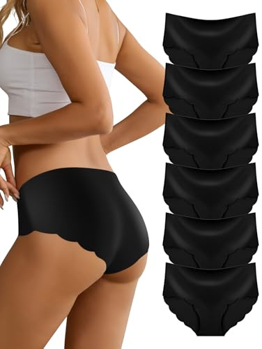 Dawnrole Biancheria Intima per Donna Senza Cuciture per Le Donne Morbida e Confortevole Biancheria Intima per la Pelle 6 Pack