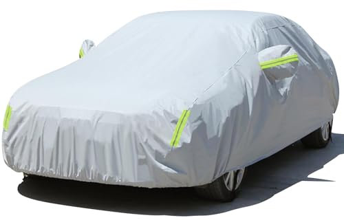 Outdoor Car Cover for Mini Clubman(2010-2023),Outdoor Full Cover with Sun, All-Weather Rain And Dust Protection With Zip And Wind Cord