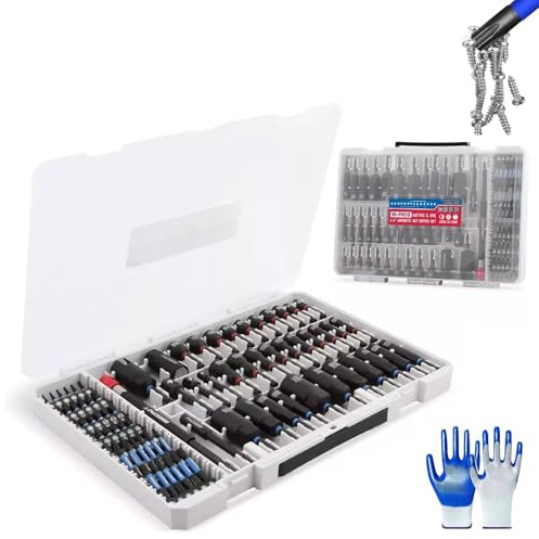 Allalonga - Set di cacciaviti magnetici a percussione, 80 pezzi, 2025, set di cacciaviti magnetici Allalonga, punte per trapano antiscivolo ad alta magnetia, prese universali, punte di alimentazione