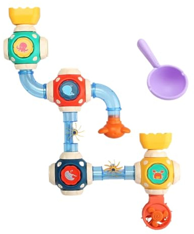 Badespielzeug - Wasserrohr Steckspiel Für Bad,Für Kinder Ab 3 Jahre Kleinkinder Kindergarten Schwimmbad Tagestätte Badezimmer Neue Eltern Outdoor Badewanne