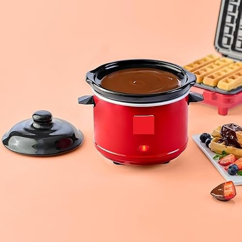 New Chocolate Fondue Set, Easy to Clean Removable Ceramic Pot, Ideal for Dipping Your Favourite Treats in Chocolate Fondue, Perfect for Family Get Togethers or As A Rainy Day Activity.