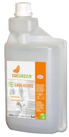 IDEGREEN - Liquide lave verre professionnel - Ecocert - 1L