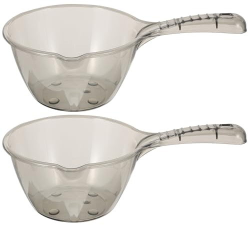Toyvian 2 pièces Louche à Eau Plastique Pctg Épaisse Lot Long Manche Ergonomique pour Salle de Bain Cuisine Jardin Usage Polyvalent