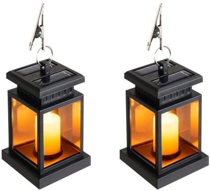 Lanterne FunéRaire RéSistante Aux IntempéRies, Lanterne Solaire Exterieur FunéRaire, Suspension éClairage De CimetièRe Lanterne Bougie, Avec Bougies Led, Pour éClairage FunéRaire Et Cadeaux (C) (B)