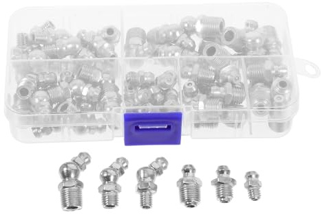 MAGICLULU Engrasadores Hidráulicos Ángulos 45° 90° 180° 60 de Acero Inoxidable Rosca M10 M8 M6 para Sistemas Hidráulicos y Suministros Automotrices