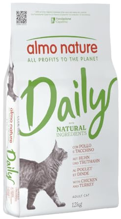 Almo Nature Daily Maintenance, Crocchette per Gatti Adulti con Pollo e Tacchino - Sacco da 12 kg