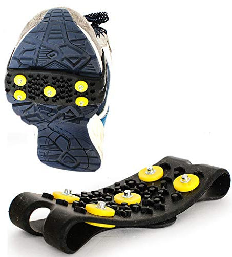 TIREOW rutschfeste Schneestollen rutschfeste Anti Rutsch Steigeisen Schuhkrallen Schuhspikes Schneeketten Überschuhe Mit Noppen Versehene EIS Spike für Wandern EIS Schnee Schlamm