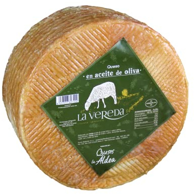 QUESOS LA ALDEA Queso Artesano de Oveja y Cabra Curado en Aceite de Oliva de 1,5 kg | Queso Curado Gourmet, calidad artesanal para Cestas Gourmet, Packs Regalo y Hostelería