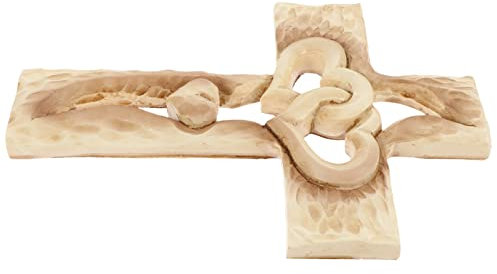 BESPORTBLE Resin Kreuz Dekoration Mit Herz-muster Robustes Desktop Ornament Für Religiöse Anlässe Erstkommunion Für Jungen Einzigartiges Und Langlebiges Design Inneneinrichtung