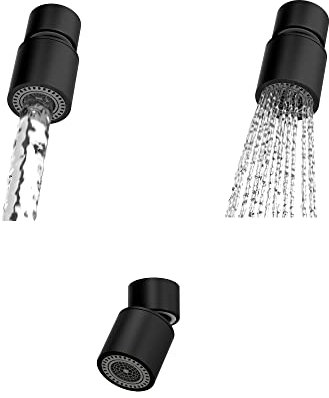VBChome Wasserhahn Luftsprudler Inox Strahlregler Küchenarmatur Wassersparer Drehbare Wassersparender Siebstrahlregler Bad Mischdüse 2-Strahlen Wasserhahn Belüfter