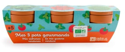 Radis et Capucine - Trio 3 pots - Plantes gourmandes bio