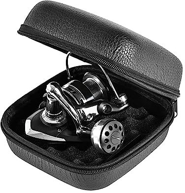 Schutztasche für Angelrollen, Baitcaster, Schutztasche, Rolle, Baitcastrollen, Angelrollen-Tasche, PU-Leder und EVA-Futter für Angelzubehör, Rollen