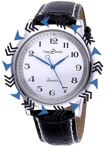 CXML&DASHE Montre Anti-Horaire Personnalisée - Chiffres Inversés & Mécanisme Quartz Rétrograde, Mouvement À l'envers Unique pour Hommes et Femmes (Montre Novelty Exceptionnelle)
