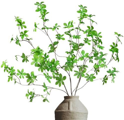 Tuxiaobu Lot de 3 branches d'eucalyptus artificielles - Décoration pour vase de sol - Branche de gui en plastique - Guirlande de tire-bouchon - Branches de noisetier artificielles - Grandes plantes