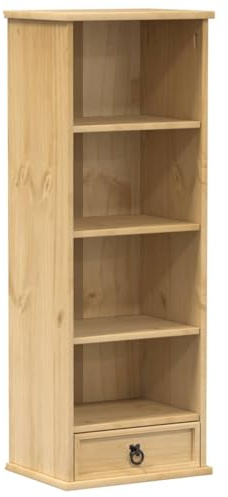 vidaXL CD-hylla Corona 40x30x110 cm massiv furu, CD-förvaring, förvaringshylla, förvaringsskåp, CD-skåp, förvaringshyllor, bokhylla, bokhyllor
