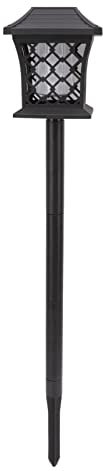 Cadre Solaire Lumière LED Simulation Flamme Vacillante Forme de Grille Extérieure Lanterne de Jardin Lumière de Paysage
