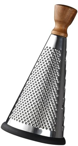 PRETYZOOM Grattugia per Formaggio Manuale in Acciaio Inox Manico in Legno, Utensile da Cucina Portatile per Formaggio e Cioccolato, Accessorio Pratico per Uso Domestico e Regali