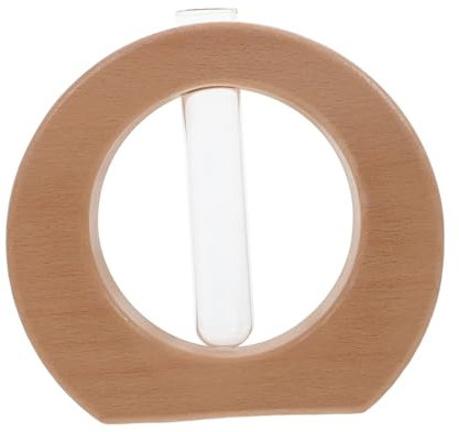 Levemolo Hydroponische Glas-vase Mit Holzständer Pflanzenterrarium Für Desktop Deko Kleiner Glasblumentopf Für Hydroponic Pflanzen Moderne Reagenzglas Dekovase Fürs Zuhause