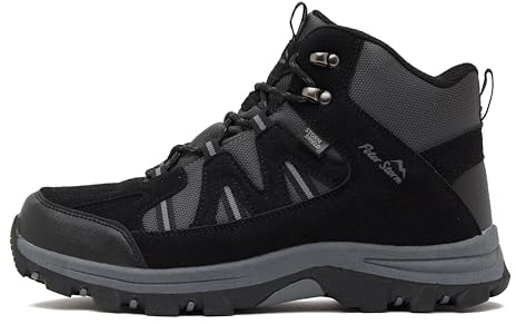 Peter Storm Men's Buxton Mid Waterproof Walking & Hiking Boots | Vegan Friendly, Speed Gillie Lacing, Full-Size Internal Shank, Moisture Control Lining, Faux Suede & Mesh Upper