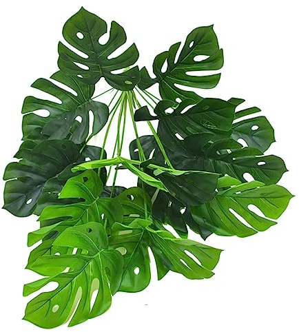 GRIRIW Foglie di Monstera Artificiali di Foglie Finte Realistiche per Decorazioni Fai da Te Verdi per Casa e Festa