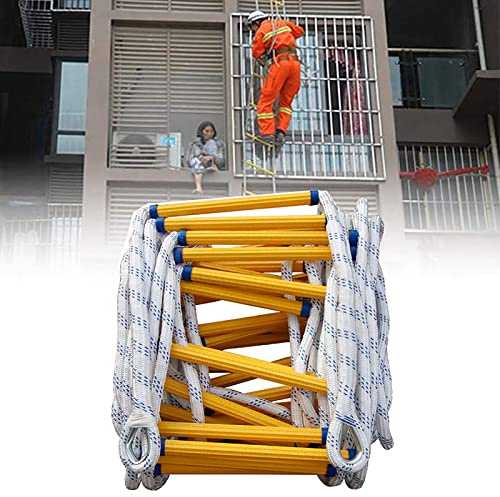 GJZQDKX Emergency Fire Escape Ladder, 5M Safety Rope Ladder for Kids & Adults, Easy to Use Window & Balcony Escape Solution, Durable & Portable Rescue Tool