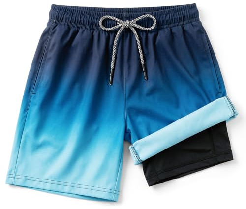 OSDUE Pantaloncini da Bagno Ragazzi, Costume Piscina Bambini 7-8 Anni, Boxer Ragazzo, Asciugatura Rapida Corti Boardshorts con Tasche Coulisse Regolabile Stampati per Estivi Spiaggia Sport