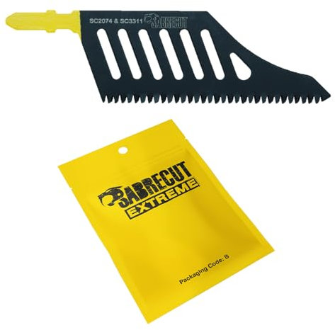 1 x SabreCut JSSC2074_1 Hoja de sierra de calar HCS con vástago en T para corte a ras de madera DT2074 Compatible con Dewalt Bosch y muchos otros