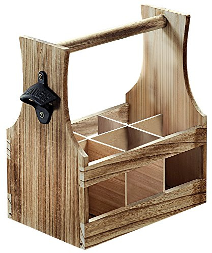 Kesper | Flaschenträger, Material: Holz, Maße: 25 x 29 x 17 cm, Farbe: Braun | 69266 13