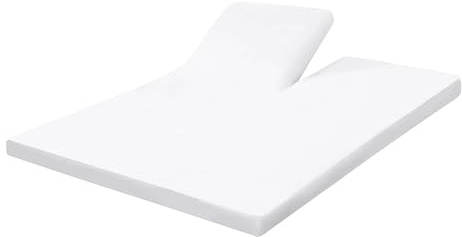Dormisette Split Topper Spannbettlaken Boxspring Bett 180-200 x 200-220 cm (Weiß, EIN Einschnitt)