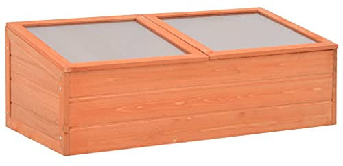 vidaXL Holz Gewächshaus 100x50x34cm Frühbeet Frühbeetkasten Treibhaus Garten