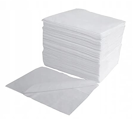 EKO Higiena - Serviettes Jetables 70x50cm - Grand - Blanc - 100 Pièces - Perforé - Absorbant - en Tissu Non Tissé Doux - pour Studio De Cosmétique, Manucure, Sauna, Spa - Plié