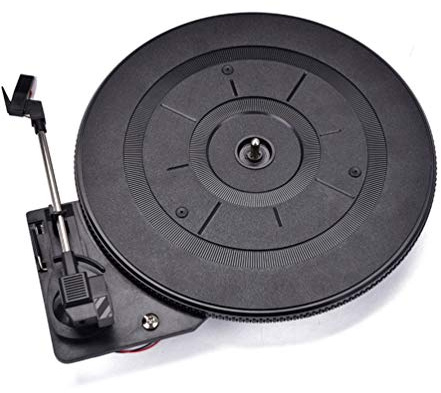 EXCEART Vintage Vinyl Record Player Turntable with 13.97In Platter Built-in Preamp Adjustable Counterweight Portable Retro Phonograph for Home Audio and Video Accessories