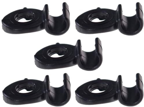 cyclingcolors 5X Fahrrad Kabelführung Zugführung Einfach Schaltzug Bremse Zughalter Halter Moped, Schwarz, Einzigartig