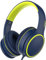 Rorsou R10 Cuffie over-ear con microfono, stereo, pieghevoli e leggere, con bassi potenti e cavo anti-groviglio da 1,5 m, portatili con cavo per smartphone, tablet, computer, MP3/4