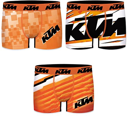 KTM by Freegun Boxershorts für Herren Unterwäsche Polyester Pant Men´s Boxer 3 er Pack, Bekleidungsgröße:XXL, Modelle:Set 1