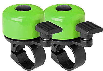 Binudum Campanello Bici Confezione da 2 con Suono Melodioso Classico Mini Campanello per Bicicletta per Bambini Adulti Clacson per Bici da Strada, Mountain Bike per Scooter, MTB, BMX