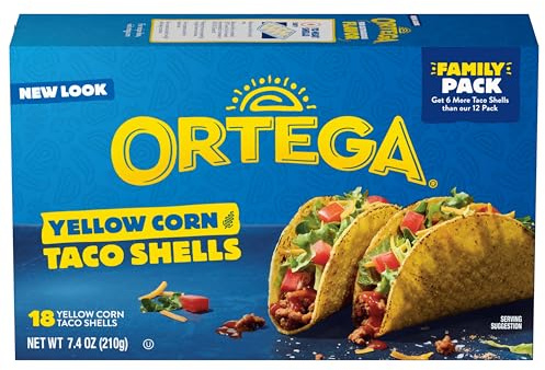 Ortega Taco-Muscheln, gelber Mais, 18 Stück